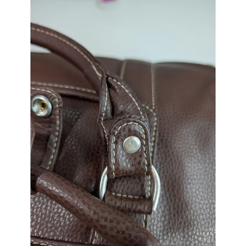 Barrington Captains Duffel Bag Brown Vegan Leather Silver Creek Country Club